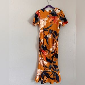 ASOS MATERNITY T-Shirt Floral Midi Dress With Pephem